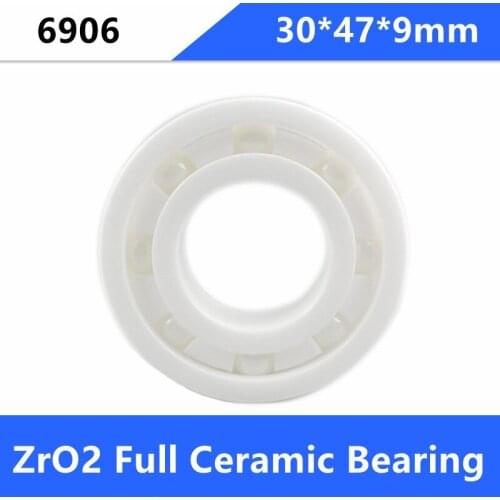 4/10pcs 6906 ZrO2 full Ceramic ball bearing 30x47x9 mm Zirconia ceramic bearings 30*47*9mm