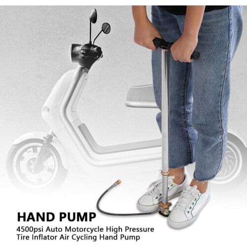 4500psi O-rings Hand Pressure Inflator Auto Motorcycle High Pressure Tire Inflator Air Cycling Hand Pump with CNC Technology