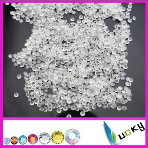 72000pcs 3mm round crystal color lead free hot fix resin rhinestone flat back