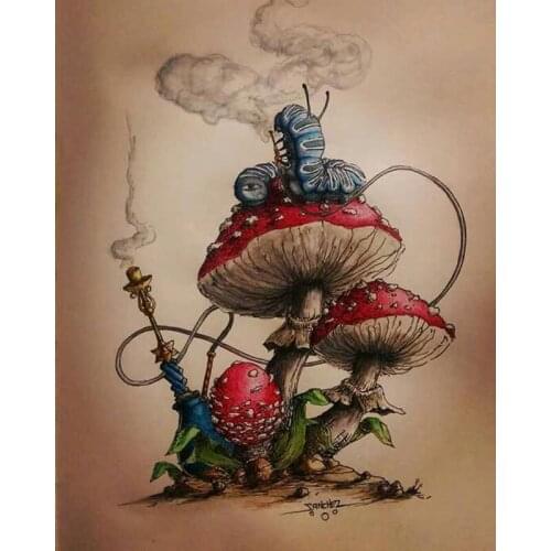 5D Full Diamond DIY Diamond painting Insects and Mushrooms Home Decoration Painting Semi-finished Products