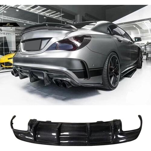 Car Rear Bumper Diffuser for Mercedes-Benz CLA Class C117 W117 Sport CLA45 AMG 2013-2019 Carbon Fiber Rear Diffuser Lip Spoiler