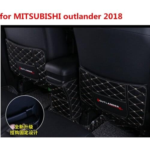 Car armrest box Back row anti kicking pad holster Artificial Leather for MITSUBISHI outlander 2013-2018 Accessories Car-styling