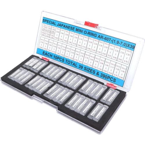 Watch case watch holder AR‑607‑1.9‑7.0mm Watch Waterproof Seals Watch Crown O‑Ring Repair Accessory Black for watch