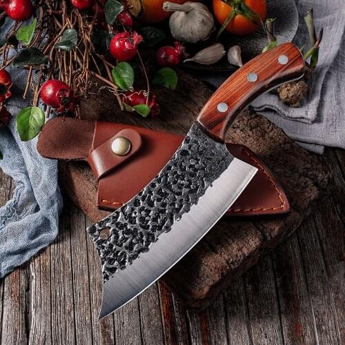 CHUN Kitchen Cooking Cleaver Slaughtered Fish Knives Sets Camping Portable Stainless Steel Outdoor Knife & Protective Case Cover