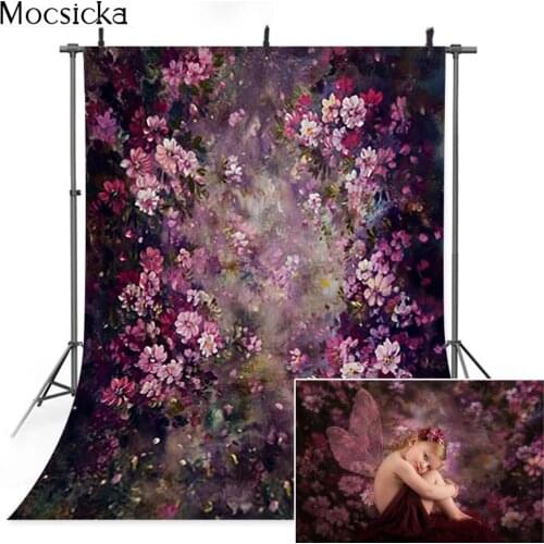 Floral Texture Portrait Photography Backdrop For Photo Studio Newborn Birthday Portrait Background Wedding Baby Shower Photocall