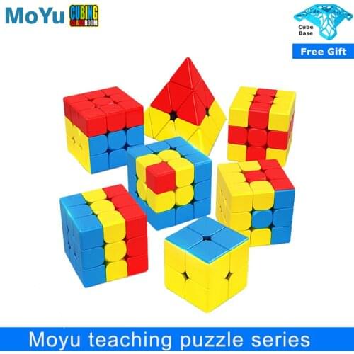 Moyu Children Teaching Puzzles series 3x3 Cubo Magico Bumpy Little Red Hat Pudding Unicorn 3x3 Magic Cube set Speed Education