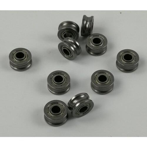 Diameter 11mm U-groove beaing ,sliding roller/wheel/pulley,bearing bore 4mm ,Wheels for printers and other equipment 10pcs/lot