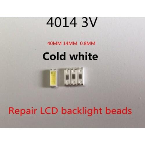 EVERLIGHT 100pieces / lot for Maintenance LED LCD TV backlight Item SMD lamp Led 3 v 4014 60MA Cold white light emitting 4 jiao