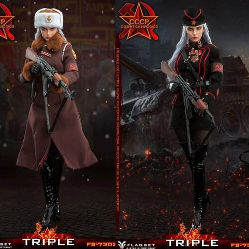 In stock 1/6 Soviet Female Officer Soldier Model Katyusha FS73029Flagset World War II Soviet Red Army Red Early Warning