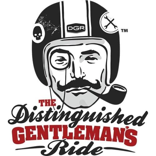 Hot Sell The Distinguished Gentlemans Ride Decal Helmet Anti- Auto Car Sticker Decoration Car Accessories KK13*12cm