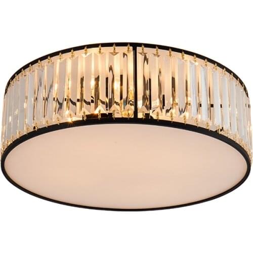 Modern LED Ceiling Lights Crystal Crystal Light Fixture For Living Room Bedroom Black Golden Lustre Cristal Plafond Lamp Kristal