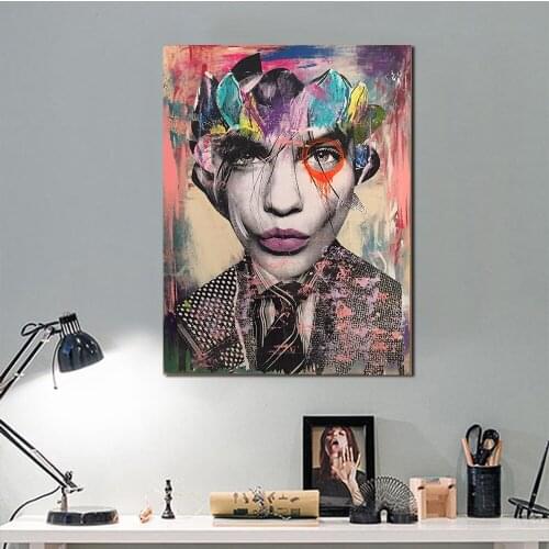 JQHYART Character Living Room Modern Picture Home Decor Canvas Print Painting Wall Art No Frame