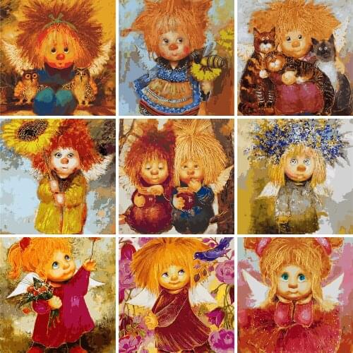 DIY Sunflower Coloring By Numbers Kit Frameless Oil Paint 40x50cm 26 Colors Hand Painted Diff:4 Stars VA-1630