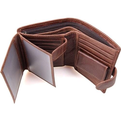 HOT Man Wallets Cowhide Leather Men Wallet Short Coin Purse Small Vintage Wallets Brand High Quality Designer Card Holder