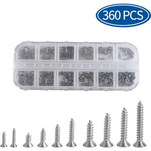 M1.2 M1.4 M1.7 Mix Micro Digital Screws Flat Countersunk Head Self-tapping Electronic Small Stainless Steel Glasses Screws Kit