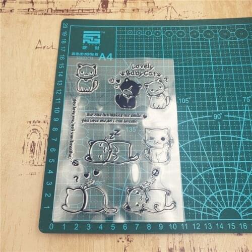 Lovely Baby Cat Silicone Clear Seal Stamp DIY Scrapbooking Embossing Photo Album