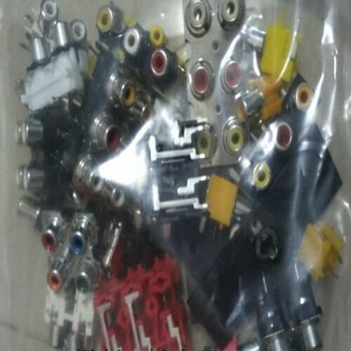 30pcs Maintenance of DIY Audio Socket AV Lotus Block Switch Pack Test Used Various Types