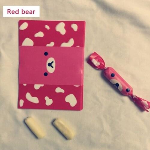 100Pcs/lot Candy Wrapper Red Cartoon Bear Face Twisting Note Wax Paper Wedding Celebrate Party Supplies Sugar Gift Oil Paper