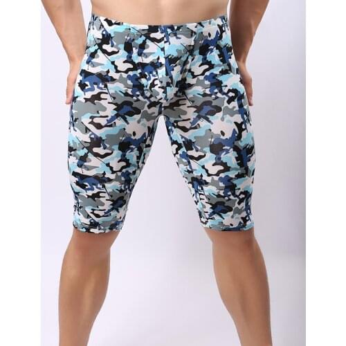 Camouflage Print Men Sexy Fitness Pijamas Gay Male Skinny Home Pajama Bottoms Lounge Pants 2017 Summer Style Size S M L