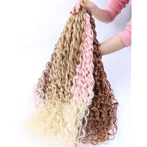 Full Star Afro Curls Synthetic Crochet Hair Braids Yaki Kinky Soft Ombre Loose Wave Hair Extensions 24 inches Black