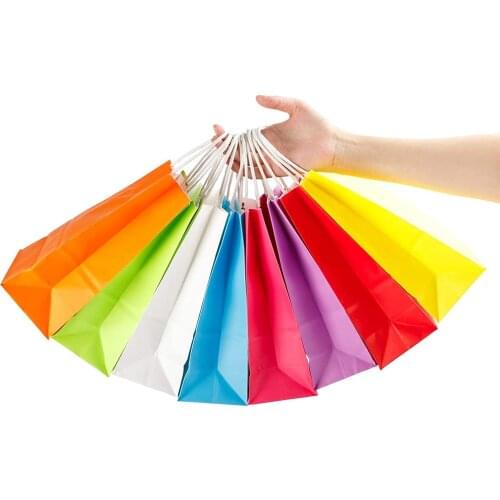 Party Paper Gift Bags with Handles Small Perfect Solution for Baby Shower Birthday Xmas Parties Boys Girls Gifts Bridal Showers
