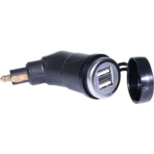Waterproof 12V Motorbike Hella DIN Plug Dual USB Charger for -BMW R1200GS R1200RT -Triumph Ducati and more Motorcycle