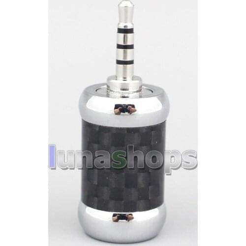 High Quality Stainless Steel Gold/Rhodium Plated 2.5mm 3.5mm 4.4mm Balanced Male Adapter Plug 7mm Tailed Hole LN007082