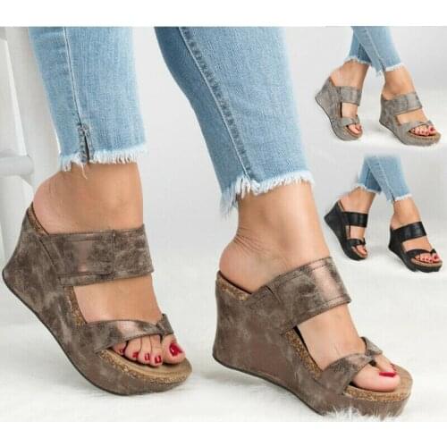 2019 Fashion Women Platform Wedge High Heels Sandals Anti-slip Breathable for Summer Shoes Woman Scarpe Donna Chaussure Femme