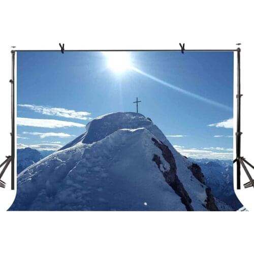 150x220cm Snow Mountain Backdrop Sun Snow Mountain Photography Background for Camera Photo Props