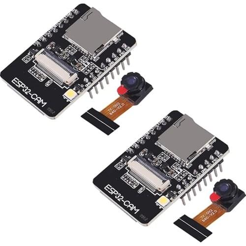 2Pcs ESP32-CAM WiFi Bluetooth Camera Module Development Board ESP32 with Camera Module OV2640 2MP for Arduino