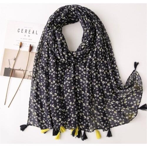 2020 Newest Women Floral Pattern Cotton Scarf 10pcs/lot