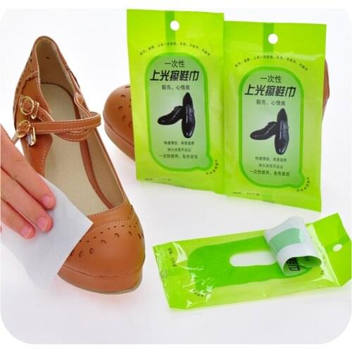 50pcs Disposable Wet Wipes New Portable Shoe Towel Nonwoven Wipes Leather nail polish Care Travel Household Cleaning supplies