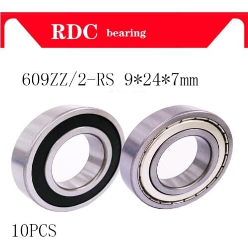 609ZZ 609 609z 6092RS Bearing 10 PCS 9x24x7 mm Miniature Ball Bearings