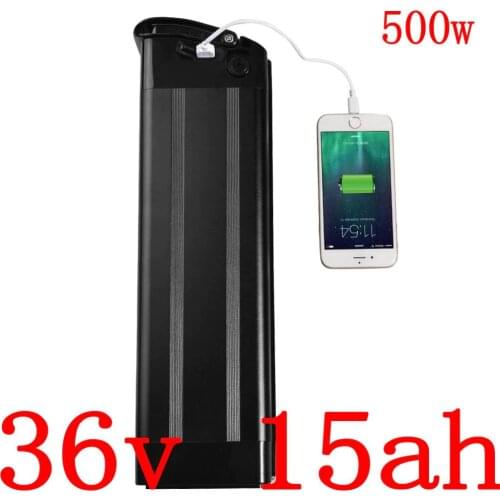 36V 500W Ebike battery pack 36V 15AH Electric Bicycle Battery 36V 10ah 13ah 15ah Lithium ion battery with USB port+2A charger