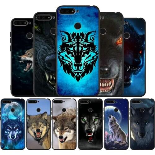 Angry Animal wol black Silicone Phone Case For Huawei honor 30 20 Pro 8 8X 9 10 20 Lite Mate 10 20 30 Lite Pro cover