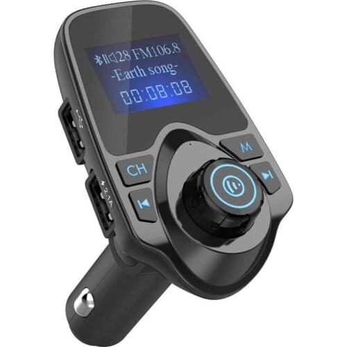 Car Audio Player Multifunctional Car Transmitter Mp3 Player 1.44 Inch Screen Fm Radio Dual USB Car Charger FM Transmitter