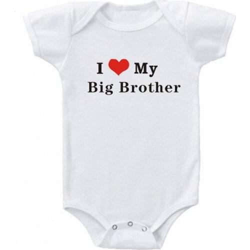 I Love My Big Brother Newborn Baby Bodysuit Baby Boy Girl Clothes Cotton Infant Body Baby Jumpsuits Newborn Clothes