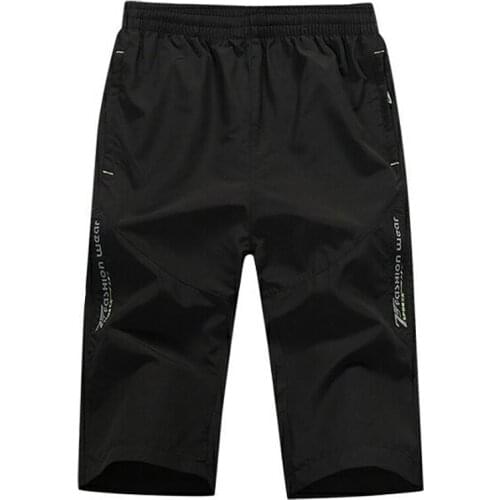 Quick Dry Pants Male Calf-length Pants Men Summer Mens Beach Short Clothing Short Pants Homme Casual Brand Clothing Sports C295