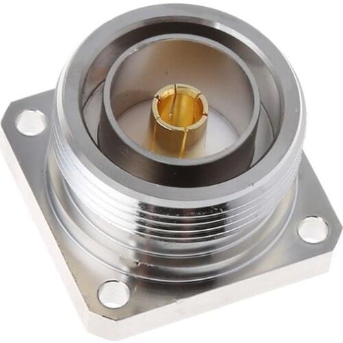 L29 7/16 Din Female Jack Center Connector With 4 Holes Flange Deck Solder Cup RF Coax Adapter Y5JA