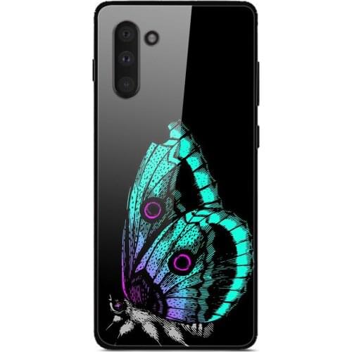 For Samsung Galaxy Note 10 Phone Case Tempered Glass Case Back Cover Series 3