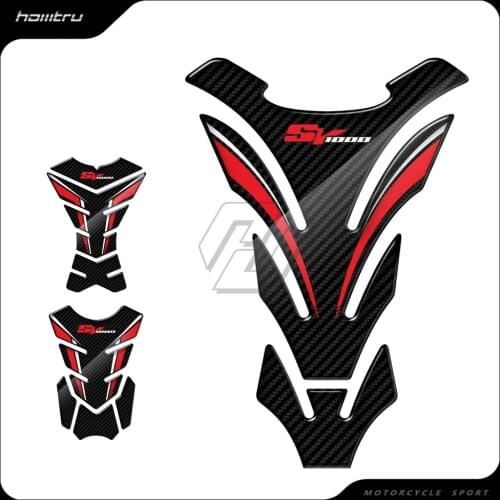 3D Carbon-look Motorcycle Tank Pad Protector Case for Suzuki SV1000 SV 1000 Decals