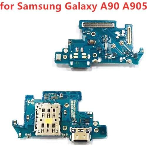 For Samsung Galaxy A90 A905 USB Charger Port Dock Connector PCB Board Ribbon Flex Cable Charging Port Component Replacement
