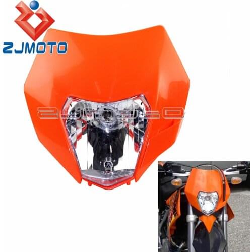 35W Dirt Bike Motocross Headlight Supermoto Headlight Fairing For EXC EXCF XCF XCW SX SXF SMR Enduro Headlamp