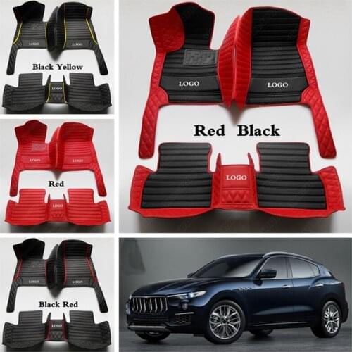 Custom Car Floor Mats for Maserati Quattroporte Ghibli Levante GranTurismo All Weather Leather Foot Pads Automobile Carpet Cover