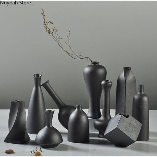 Ceramic Small Vase Flower Simple Creative Modern Artist Living Room Dining Room TV Cabinet Dried Flowers Hydroponic Ornaments