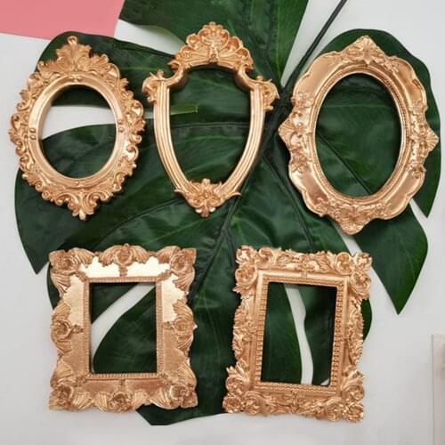 Mini Photo Frame Shooting Props Retro European Embossed Photography Background Art Earrings DIY Jewelry Photo Frame Decoration