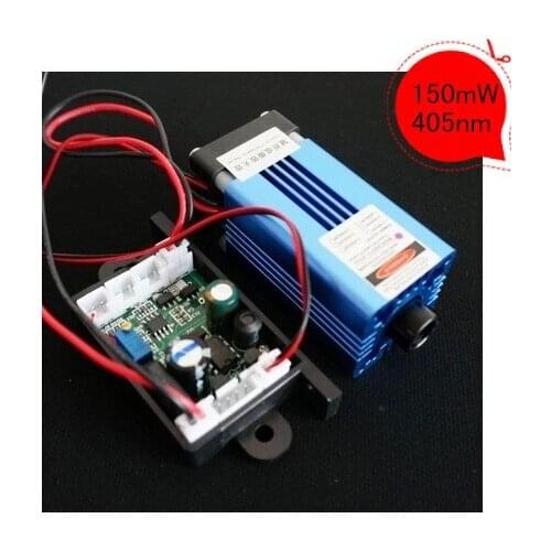 Can work continuously 150mW 405nm blue-violet laser module/ laser device TTL modulation,air-cooled optical maser