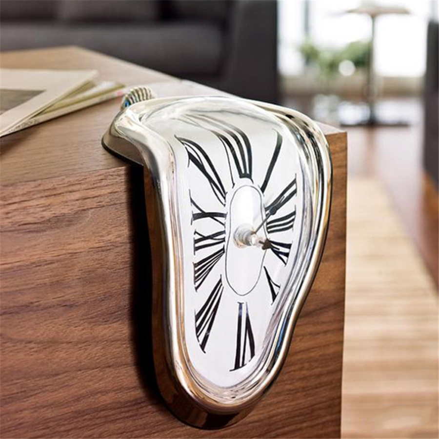 Wall Clock Modern Design Melting Distorted Wall Clocks Decoration Gift Home Garden Surrealist Salvador Dali Style Wall Watch