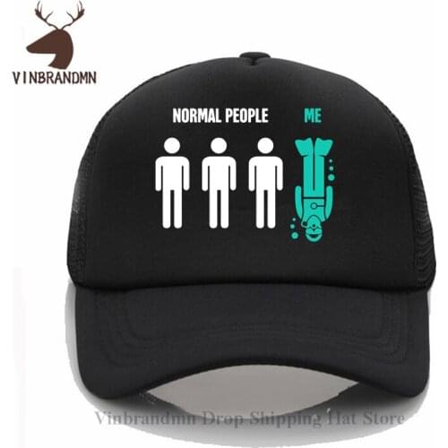 Scuba Diver new Baseball caps Funny Upside Down Design Normal People Me Scuba Diving Bucket hat Diving Swimmer lover Bucket hats