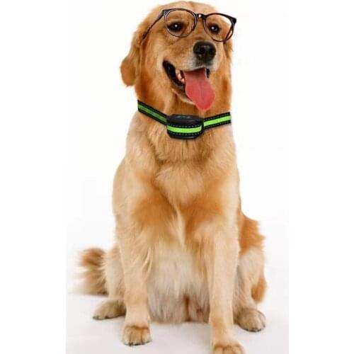 Rechargeable Waterproof Dog Training Equipment Electric Shock Dog Collars Adjustable Vibration Anti-Bark Trainer